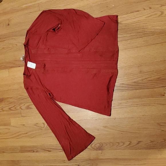 Weekend Suzanne Betro Burnt Orange Red Shirt - Picture 2 of 10
